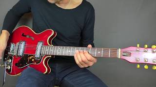 Video thumbnail for 1969 Teisco hollowbody guitar, made in Japan, a cheap Gibson ES 335? by Matthias Wasser Guitar