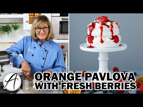 How to Make Orange Pavlova with Fresh Berries | Pavlova Cake Recipe