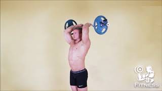 Barbell Standing French Press exercise video thumbnail