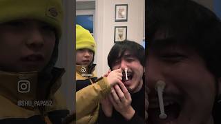 【モントリオール親子】 Kids Turned My Morning Into Pain 😂👃 #dadlife