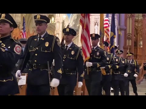 NJ Newark State Police Attend Blue Mass