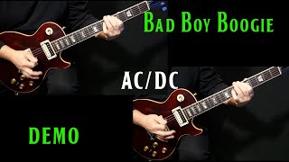 how to play &quot;Bad Boy Boogie&quot; on guitar by AC/DC | guitar lesson tutorial | DEMO