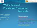 Population Forecasting Method For Water Supply Sceme