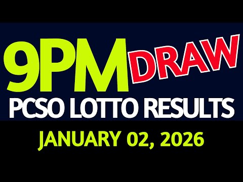Lotto Result Today 9pm draw January 02, 2026 Friday PCSO
