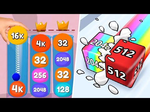 Jelly Drops vs Jelly Run 2048  - Max Level Gameplay (Part 1)