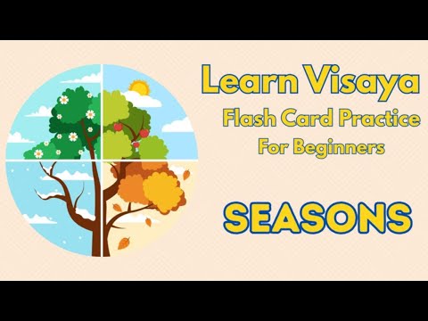 SEASONS | Learn 20 New Visaya Words  |  Flashcard Practice for Beginners