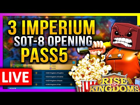 3 Imperiums Strife8 Opening Pass5 🔥 LIVE! 🔴 #C11183 - Rise of Kingdoms ROK Fleisch