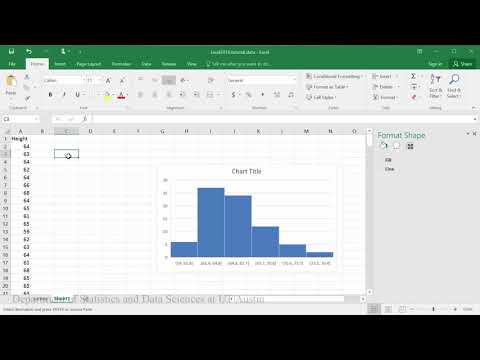 In this example you will learn how to create a histogram of heights.