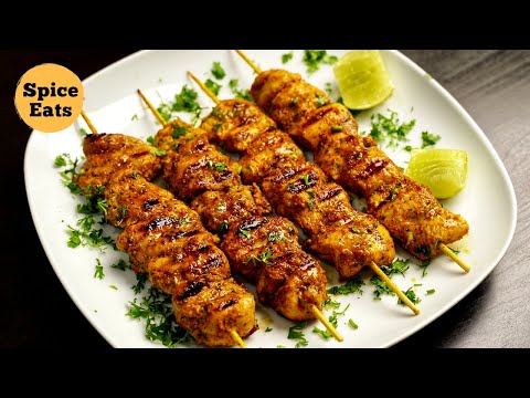 Easy Pan Grilled Chicken Kebab | Grilled Chicken Kebab | Pan Grilled Chicken Skewers