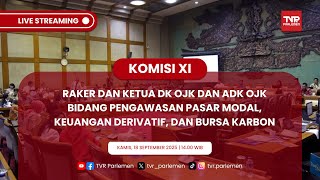 KOMISI XI RAKER DG KETUA DK OJK & ADK OJK PENGAWASAN PASAR MODAL, KEUANGAN DERIVATIF & BURSA KARBON