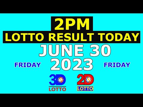 2pm Lotto Result Today June 30 2023 (Friday)