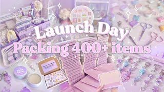 Small business launch- WE SOLD OUT! ⋆౨ৎ˚⟡˖ New products packing 400 items for 150 orders