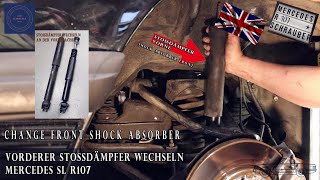 Wymiana przedniego amortyzatora - Mercedes R107