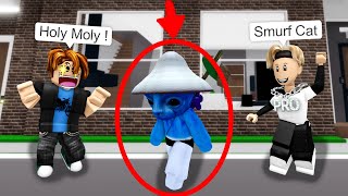 SMURF CAT 🍄🐈‍⬛ IN ROBLOX Brookhaven 🏡RP  Funny Moments (Smurf cat)