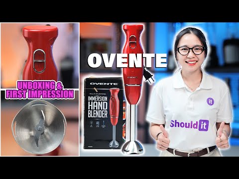 OVENTE Immersion Hand Blender, 300W Corded Electric Handheld Stick Mixer with 2 Mixing Speeds and Stainless Steel Blades for Smoothies, Purees & Baby Food, Red HS560R video review thumbnail
