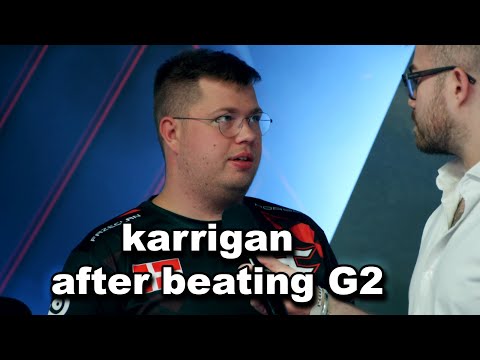karrigan interview after beating G2 at Blast Premier