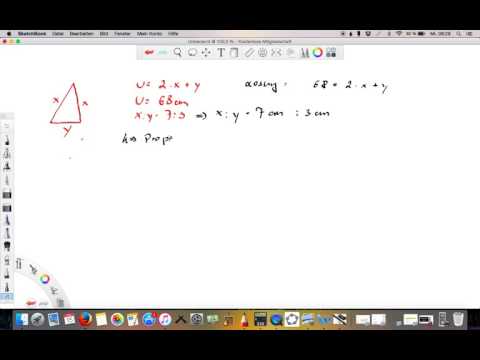 Proportionalitätsfaktor   gleichschenkeliges Dreieck
