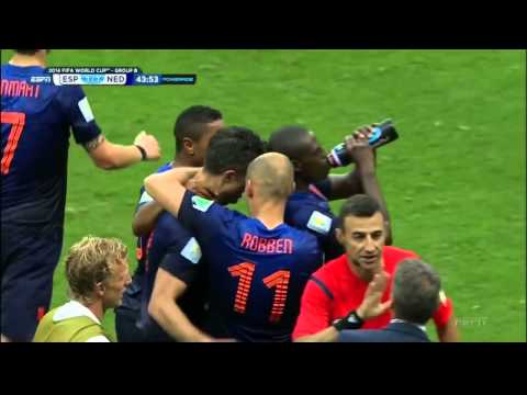 Van Persie Flying Header vs Spain World Cup 2014