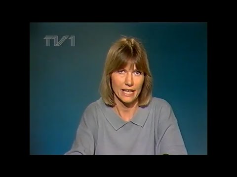 Halvfem-vinjett + TV1-hallåa 1987-02-19