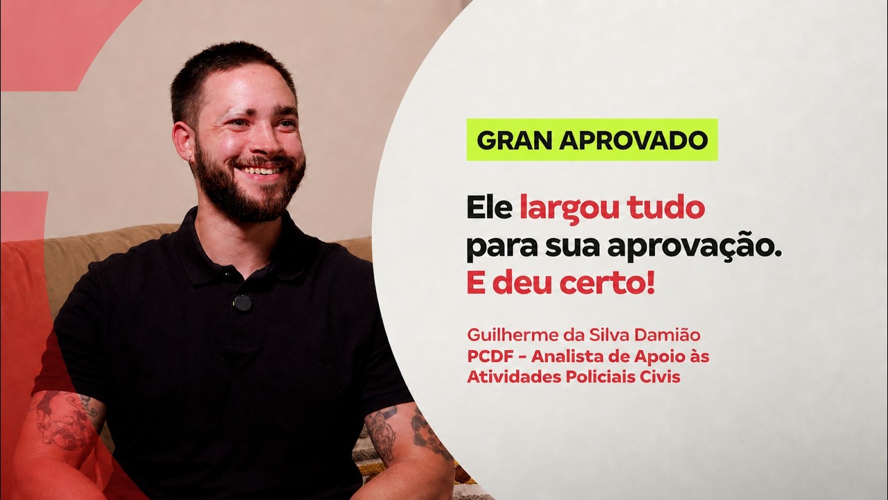 Ele largou tudo para estudar: a aprovação de Guilherme na Polícia Civil