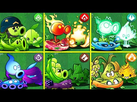 Team 6 PEA & MINT & VINE Plants Battlez - Who Will Win? - PvZ 2 Team Plant vs Team Plant