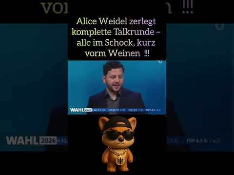 Alice Weidel zerlegt komplette Talkrunde – alle im Schock, kurz vorm Weinen