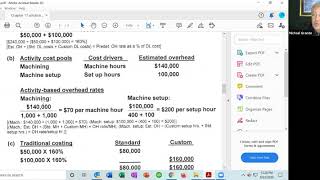 MA Chapter 17 Activity Based Costing: Solutions