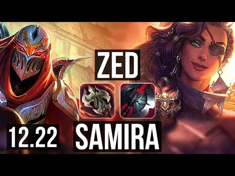 ZED & Heimerdinger vs SAMIRA & Maokai (ADC) | 7/0/5, 6 solo kills, 800+ games | KR Master | 12.22