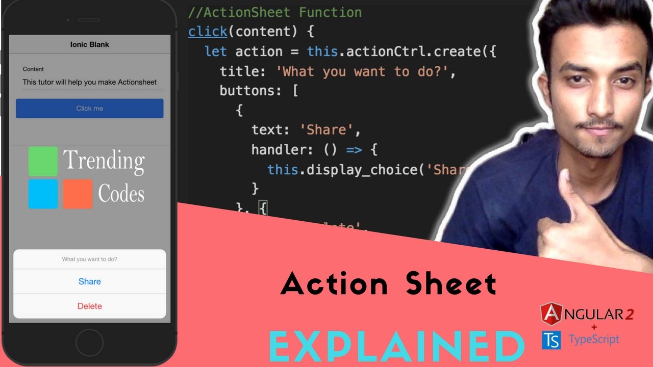 How to make Actionsheet in Ionic 2 #3 Its Easy