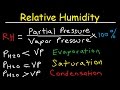 Relative Humidity Dew Point Vapor Partial Pressure Evaporation Condensation Physics