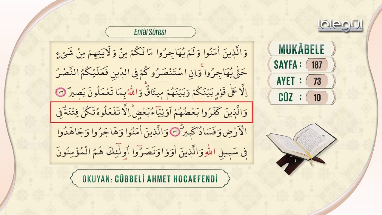 Cübbeli Ahmet Hocaefendi ile Mukâbele 10. Cüz