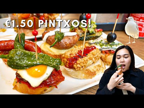 Comida barata em Barcelona: Pintxos! | Comida de rua espanhola + Tour Montjuïc