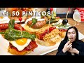 CHEAP Eats in Barcelona: Pintxos! | Spanish Street Food + Montjuïc Tour