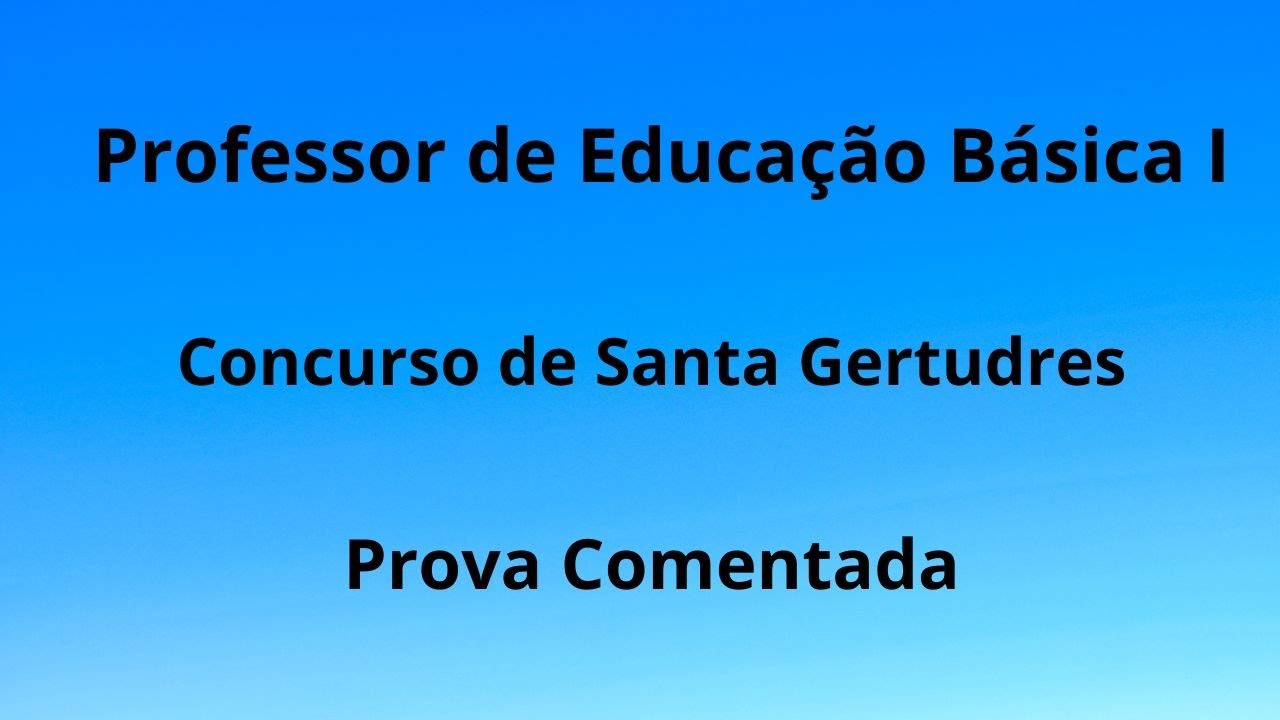 Santa Gertudres Test Basic Education Teacher I - Test Correction.