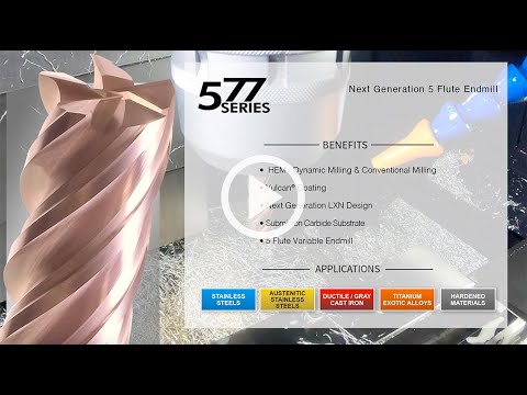 Precision Cutting Tools 577 Series Endmill machining 4140 Steel