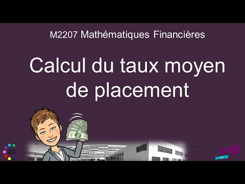 Calculation of the average investment rate or average interest rate