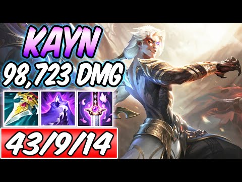 *43 KILLS* PRESTIGE NIGHTBRINGER KAYN JUNGLE 98,723 DMG GAMEPLAY | Build & Runes | League of Legends