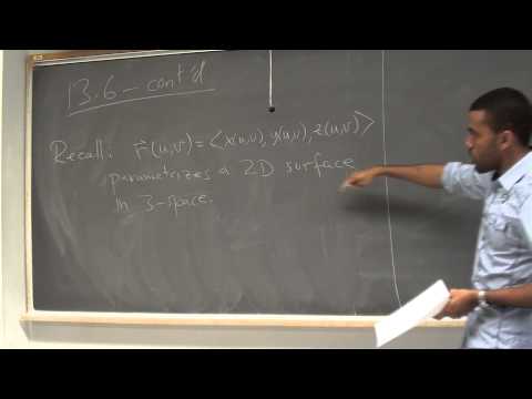 Math 392 Lecture 10 - Parametric surfaces, normal vectors and tangent planes (sans wings!)