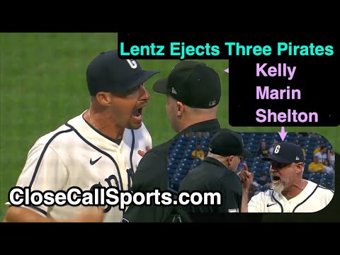 E197-9 - Nic Lentz Ejects Trio of Pirates Derek Shelton, Don Kelly & Oscar Marin Over Strike Zone