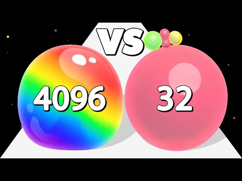 MELTY BUBBLE /vs JELLY 2048 PUZZLE MERGE ∞ ASMR Gameplay Android iOS • Math Games • Infinity Merge