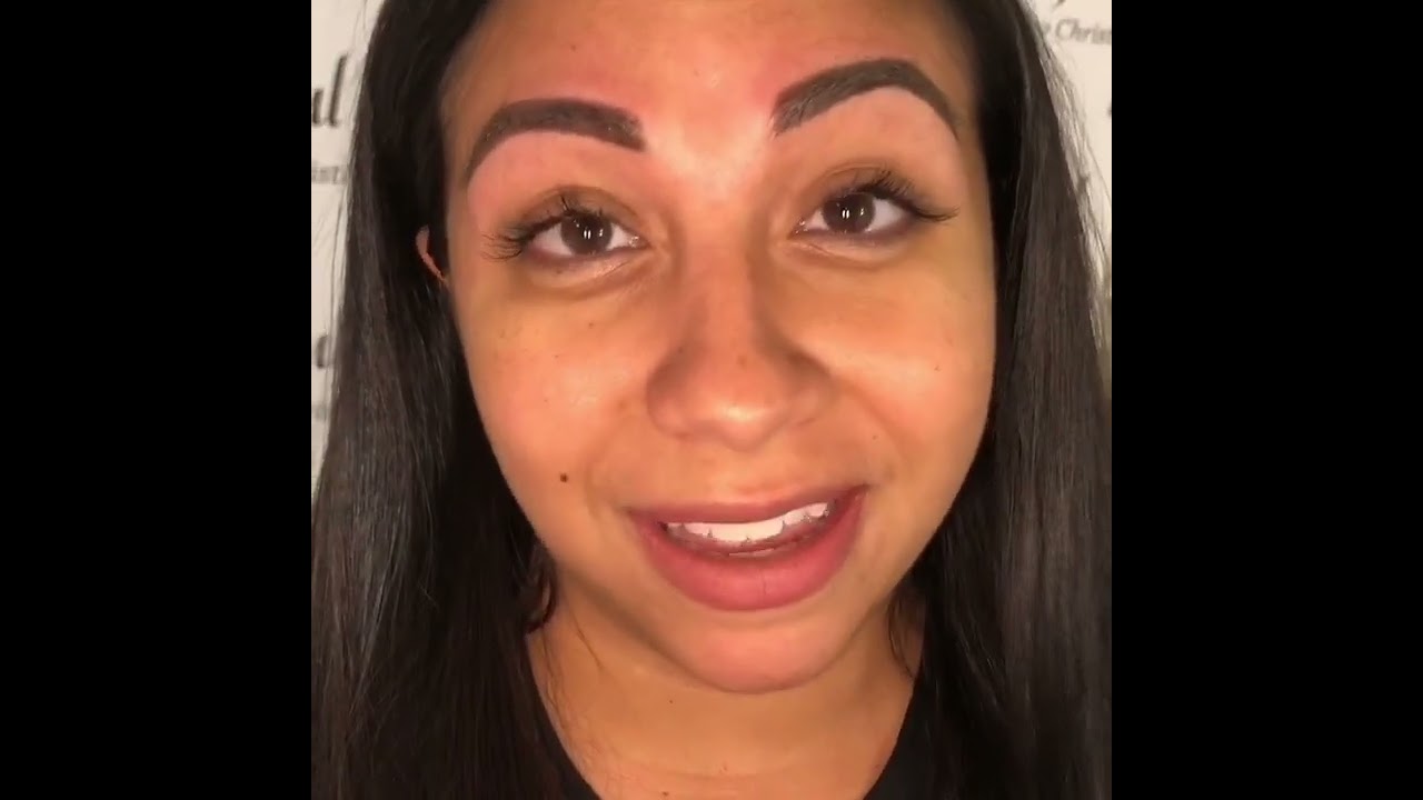 Permanent tattooed brow client testimonial