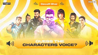 Free Fire : Guess The Characters Voice in Garena F