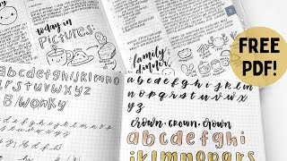 5 Handlettering Fonts For Planners & Journals