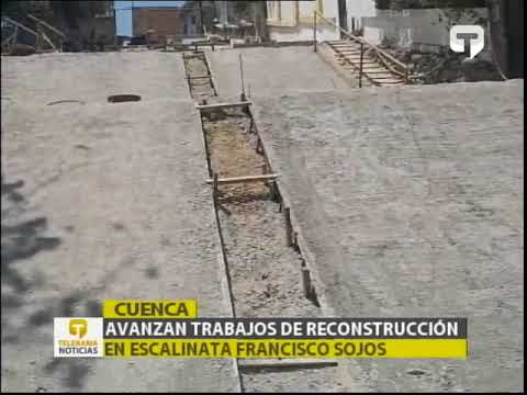 Avanzan trabajos de reconstrucción en escalinata Francisco Sojos