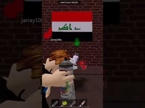 Drawing Iraq 🇮🇶 Flag and coming back 5 mins later OMG! 😳 #roblox #iraq