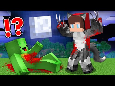 JJ turns into vampire and attacks Mikey in Minecraft!!