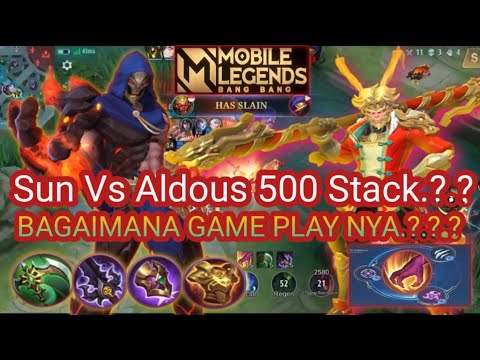 Sun Vs Aldous 500 Stack, , Sun Hyper, Hyper Sun, Emblem Sun, Build Sun, MLBB-S30