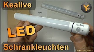 Kealive LED Schrankleuchten mit Bewegungsmelder