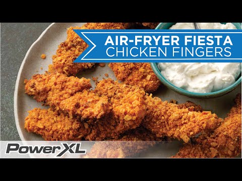 Crispy Air Fryer Fiesta Chicken Fingers Recipe I PowerXL Air Fryer Grill Recipe