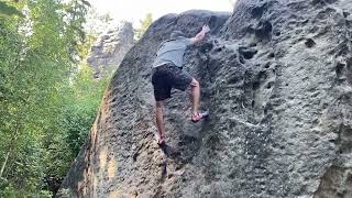 Video thumbnail of Prsťák, 6C+. Adršpach